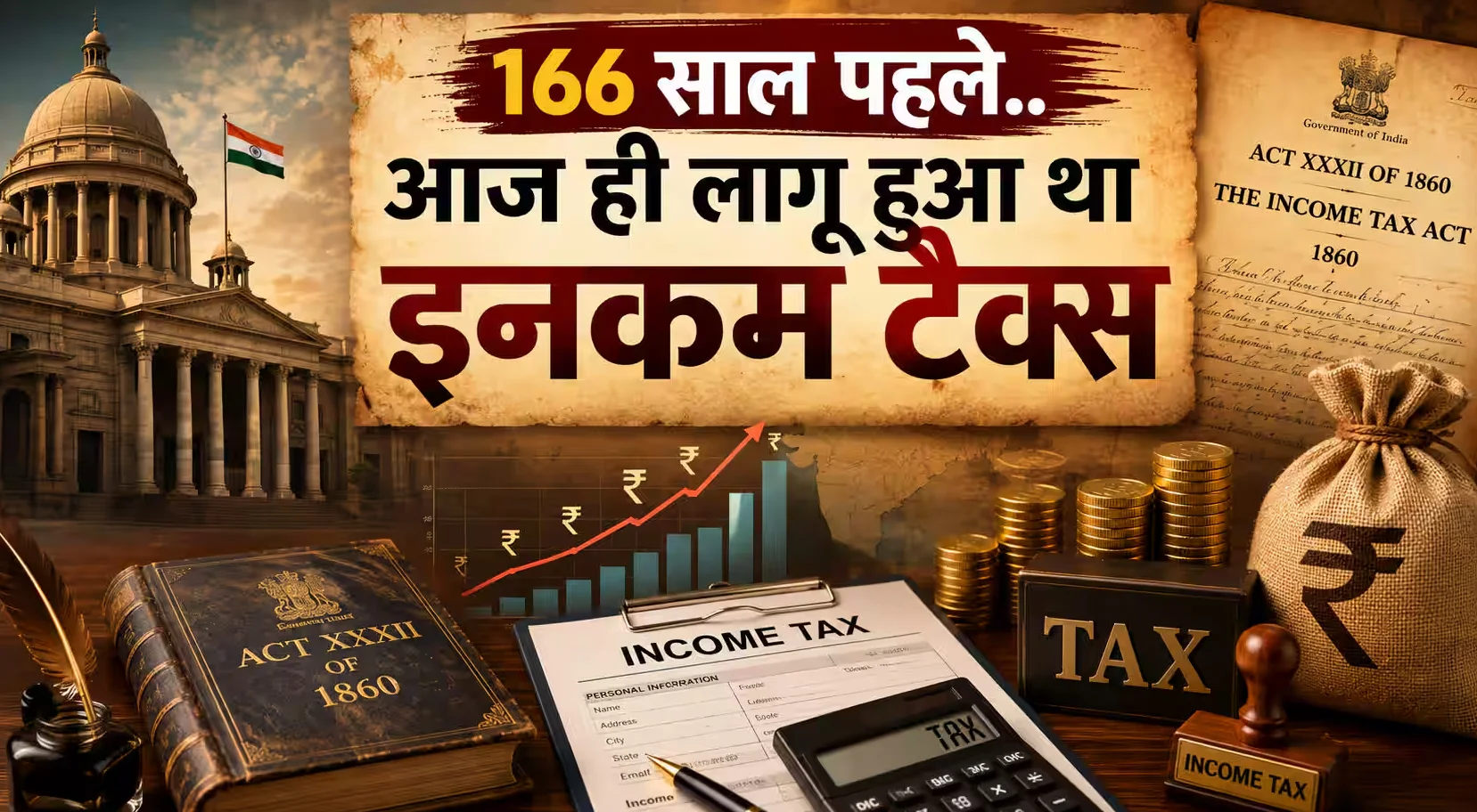 Income Tax Day: 166 Years Since India's First Tax Law